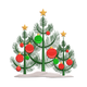Festive Ornament Pine Tree Embroidery Design, Christmas Machine Embroidery Pattern, Instant Download