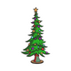 Festive Ornamented Holiday Tree Embroidery Design, Instant Download