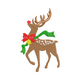 Festive Reindeer with Scarf Embroidery Design, Instant Download