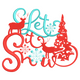 Festive Winter Quote With Snowflakes Embroidery Design, Machine Embroidery Pattern, Instant Download