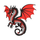 Fierce Dragon Embroidery Design, Instant Download