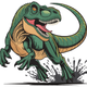 Fierce T-rex Embroidery Design, Instant Download