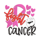 Fight Cancer Embroidery Design, Breast Cancer Awareness Machine Embroidery Pattern, Instant Download