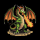 Fire Breathing Dragon Embroidery Design, Pattern