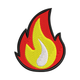 Fire Flame Patch Embroidery Design, Instant Download