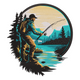 Fishing Adventure Embroidery Design, Instant Download