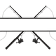 Fishing Pole Silhouette Embroidery Design, Instant Download