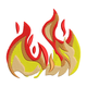 Flame Burst Embroidery Design, Instant Download