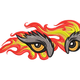 Flaming Eyes Embroidery Design, Instant Download