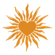 Flaming Heart Sun Embroidery Design, Boho Machine Embroidery Pattern, Instant Download