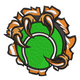 Flaming Tennis Ball Wreath Embroidery Design, Instant Download