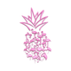 Flamingo Pineapple Embroidery Design, Tropical Summer Machine Embroidery, Instant Download