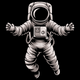 Floating Astronaut Embroidery Design, Instant Download