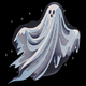 Floating Ghost Embroidery Design, Sketchy Linework Halloween Spirit Pattern, Instant Download