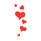 Floating Heart Cluster Embroidery Design, Valentine Machine Embroidery Pattern, Instant Download