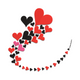 Floating Hearts Embroidery Design, Instant Download