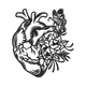 Floral Anatomical Heart Line Art Embroidery Design, Instant Download