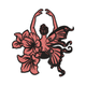 Floral Ballerina Butterfly Embroidery Design, Instant Download