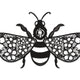 Floral Bee Embroidery Design, Bee Machine Embroidery Pattern, Instant Download