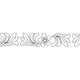 Floral Border Line Art Embroidery Design, Instant Download