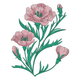 Floral Bouquet Embroidery Design, Mixed Flower Machine Embroidery Pattern, Instant Download