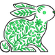 Floral Bunny Embroidery Design, Rabbit Flower Machine Pattern, Instant Download