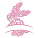 Floral Bunny Monogram Frame Embroidery Design, Instant Download