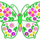 Floral Butterfly Embroidery Design, Instant Download