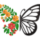 Floral Butterfly Wing Embroidery Design, Flower Filled Butterfly Pattern, Instant Download
