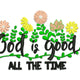 Floral Christian Quote with Flowers Embroidery Design, Machine Embroidery Pattern, Instant Download