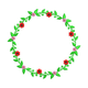 Floral Circle Wreath Embroidery Design, Instant Download