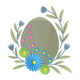 Floral Easter Egg Embroidery Design, Easter Pattern, Machine Embroidery Pattern, Instant Download