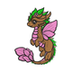 Floral Fairy Dragon Embroidery Design, Instant Download