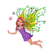 Floral Fairy Girl Embroidery Design, Instant Download