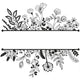 Floral Frame Border Embroidery Design, Instant Download