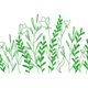 Floral Garden Border Embroidery Design, Instant Download