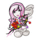 Floral Girl Portrait Embroidery Design, Anime Style Machine Embroidery Pattern, Instant Download
