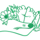 Floral Hand Outline Embroidery Design, Instant Download