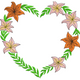 Floral Heart Wreath Frame Embroidery Design, Instant Download