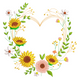 Floral Heart Wreath Embroidery Design, Instant Download