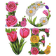 Floral LOVE Letters Embroidery Design, Instant Download