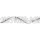 Floral Leaf Border Outline Embroidery Design, Instant Download