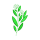 Floral Leaf Spray Embroidery Design, Instant Download