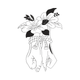 Floral Line Art Hands Embroidery Design, Instant Download