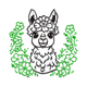Floral Llama Embroidery Design, Instant Download