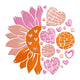 Floral Love Embroidery Design, Instant Download