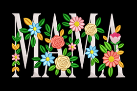 Floral Mama Embroidery Design, Mother's Day Pattern, Machine Embroidery Pattern, Instant Download