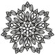 Floral Mandala Line Art Embroidery Design, Machine Embroidery Pattern, Instant Download