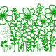 Floral Meadow Line Art Embroidery Design, Instant Download