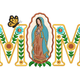 Floral Mom Virgin Mary Embroidery Design, Faith Inspired Floral Machine Embroidery, Instant Download